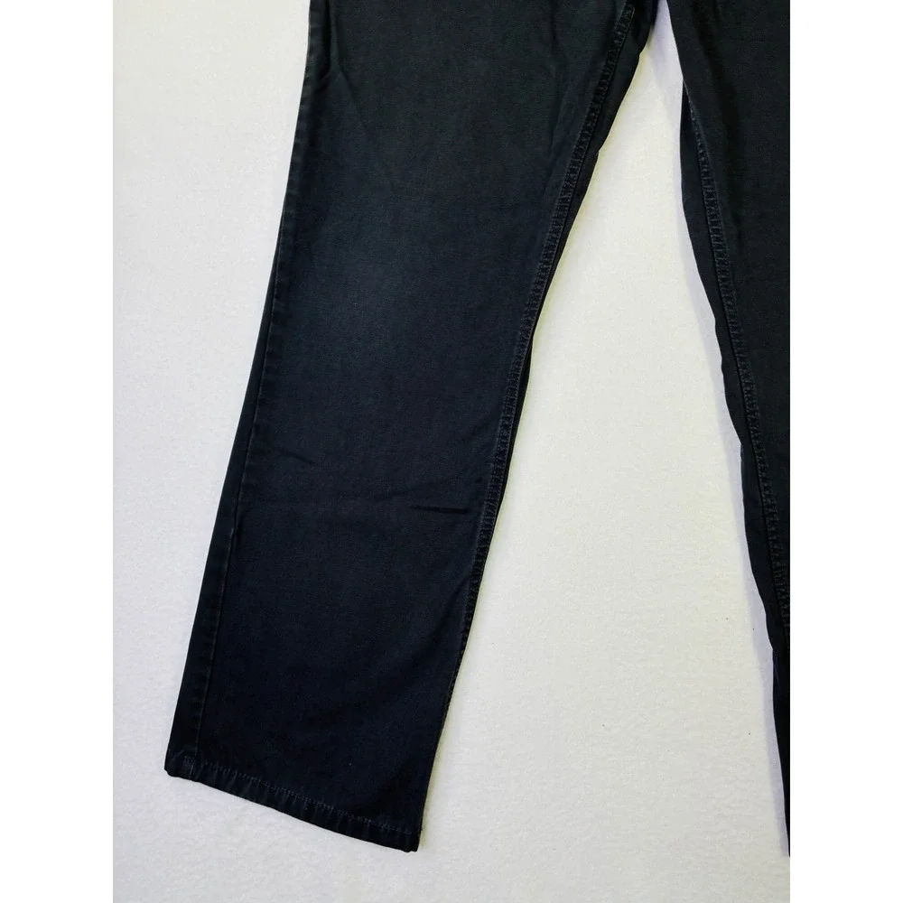 Van Heusen Studio Mens Dark Gray Straight Leg Five Pocket Casual Pants 34x32
